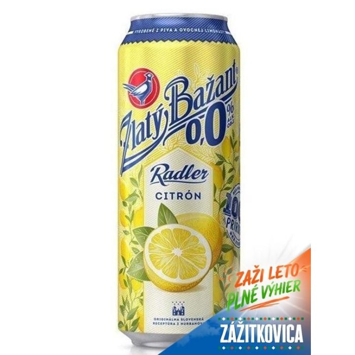 Zlatý Bažant Radler Citrón 0,5L