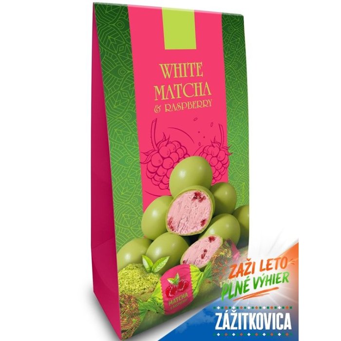 Pralinky White MATCHA & RASPBERRY 120g